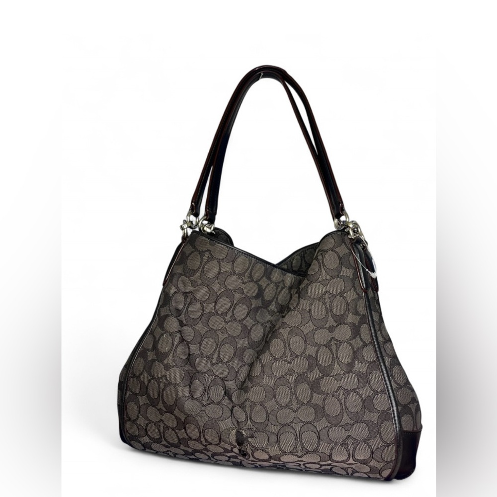 ✨🥳 Coach Signature Outline Phoebe Hobo Shoulder Bag - F36424 - Jacquard Canvas